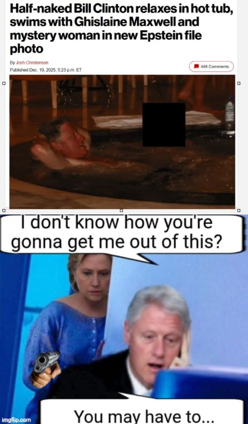 Hillary Suicides Bill over Epstein Files | image tagged in bill clinton,hillary clinton,epstein,island,cheaters | made w/ Imgflip meme maker