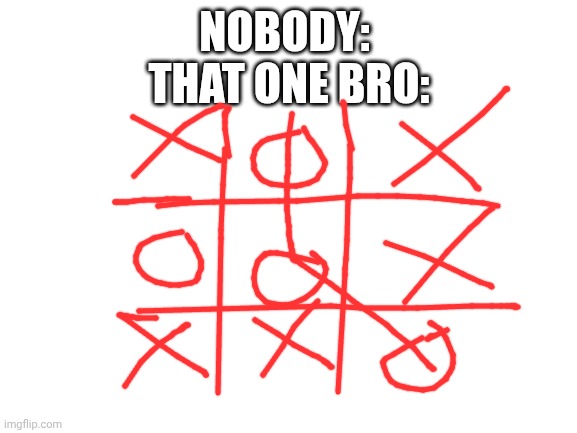 "Oh look 3 in a row" | NOBODY: 
THAT ONE BRO: | image tagged in blank white template | made w/ Imgflip meme maker