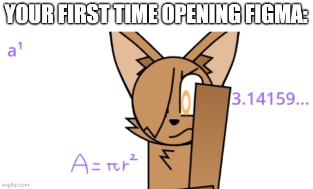 This is why Cupria is New to figma. | YOUR FIRST TIME OPENING FIGMA: | image tagged in cupria thinking,figma,designing | made w/ Imgflip meme maker