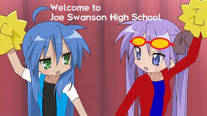 Konata Ketchum and Generator Kagami Blank Meme Template