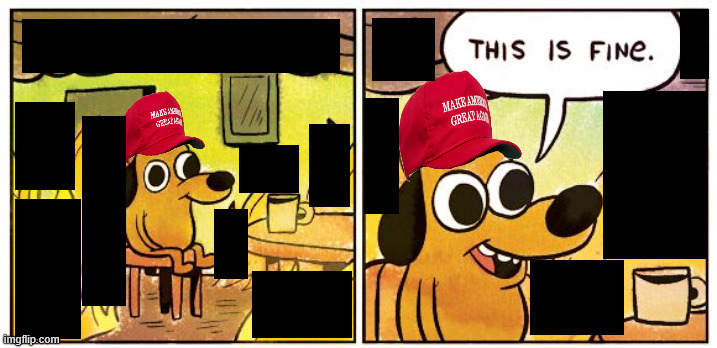 Once again, MAGA be like | image tagged in memes,this is fine | made w/ Imgflip meme maker