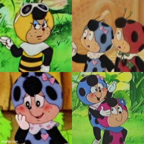 Cococinel 1992 (Cocomiel) ladybug heroine cartoon magic clover | image tagged in cococinel | made w/ Imgflip meme maker