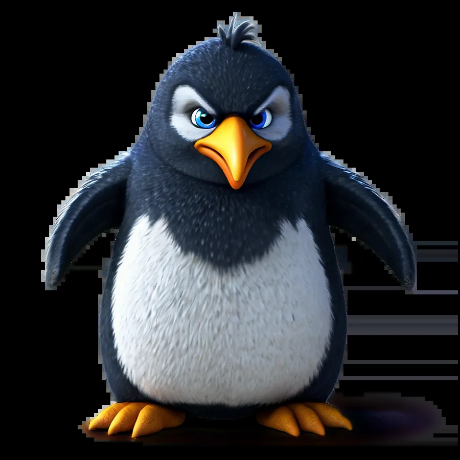 mad penguin Blank Meme Template