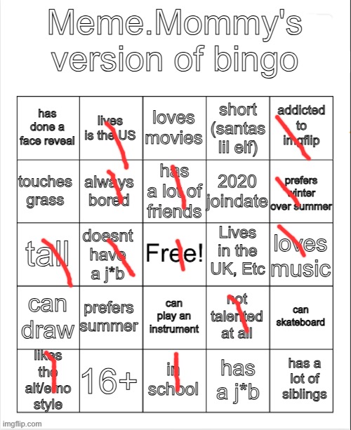 I like alt music but not emo | image tagged in meme mommy bingo hehehe | made w/ Imgflip meme maker