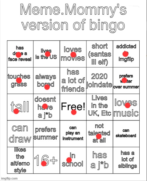 meme mommy bingo hehehe | image tagged in meme mommy bingo hehehe | made w/ Imgflip meme maker