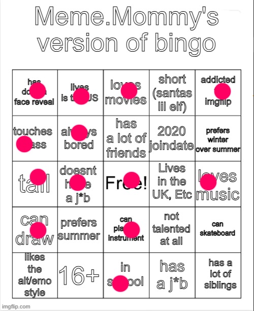 meme mommy bingo hehehe | image tagged in meme mommy bingo hehehe | made w/ Imgflip meme maker