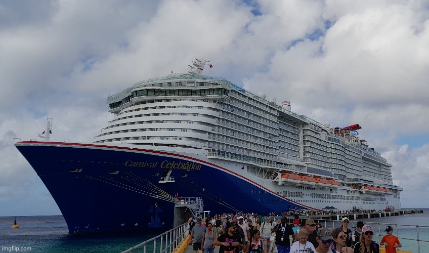 You shall go on the Carnival Celebration one time every year. | image tagged in celebration,cruise ship | made w/ Imgflip meme maker