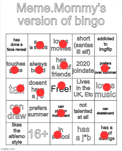 / | image tagged in meme mommy bingo hehehe | made w/ Imgflip meme maker