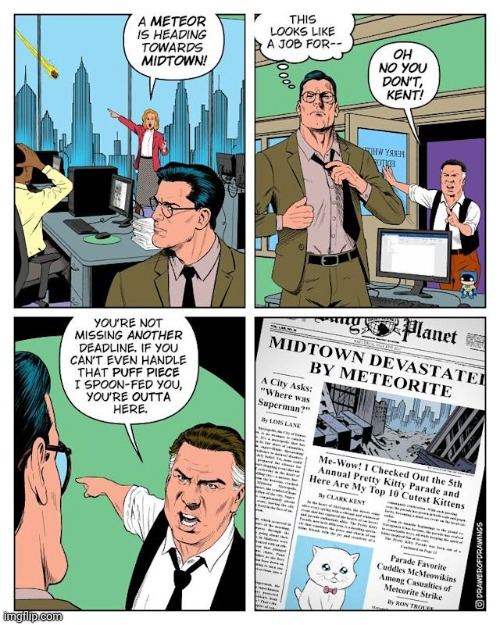 Meteor | image tagged in meteor,comics,cat,kitty,comics/cartoons,newspaper | made w/ Imgflip meme maker