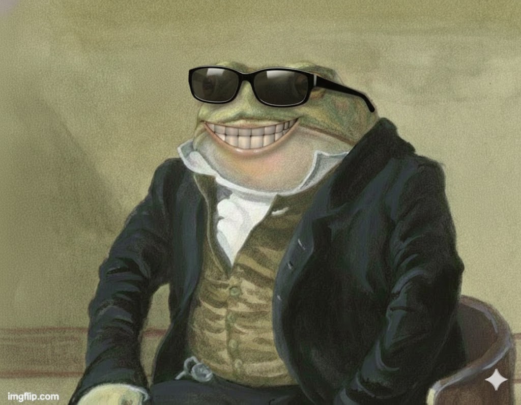 happy gentleman frog Blank Meme Template