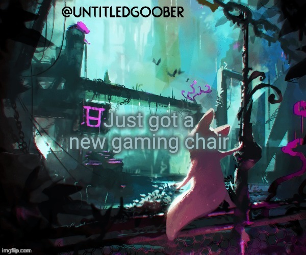 Early christmas gift | Just got a new gaming chair | image tagged in rain world | made w/ Imgflip meme maker