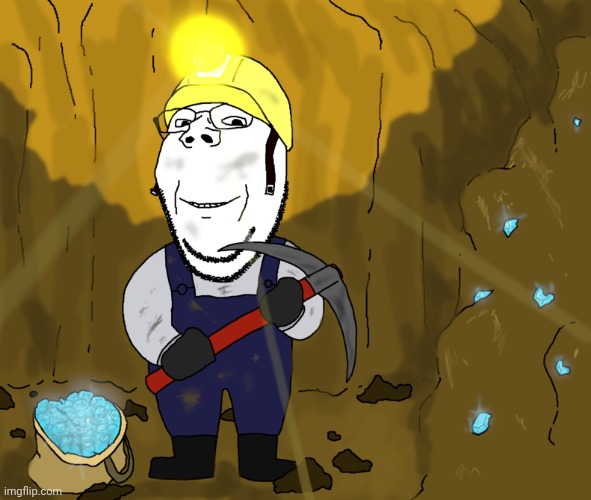 Miner soyjak | image tagged in miner soyjak | made w/ Imgflip meme maker