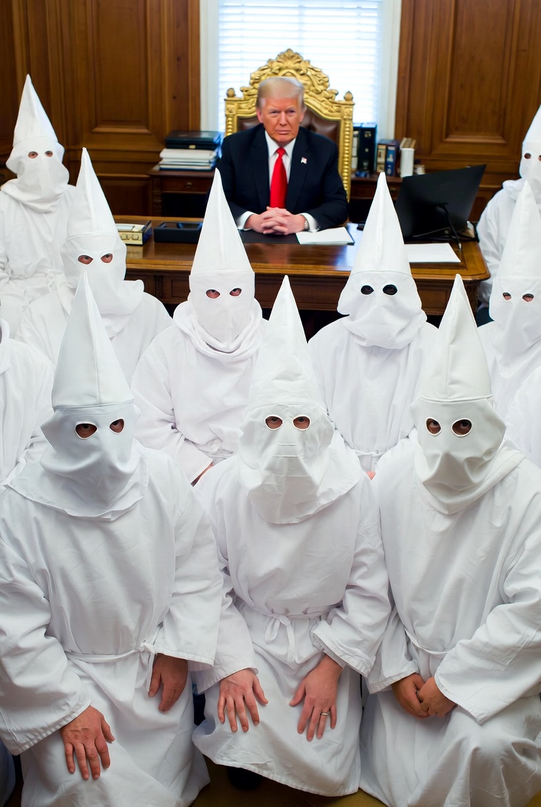 Donald Trump KKK klansmen white nationalists Blank Meme Template