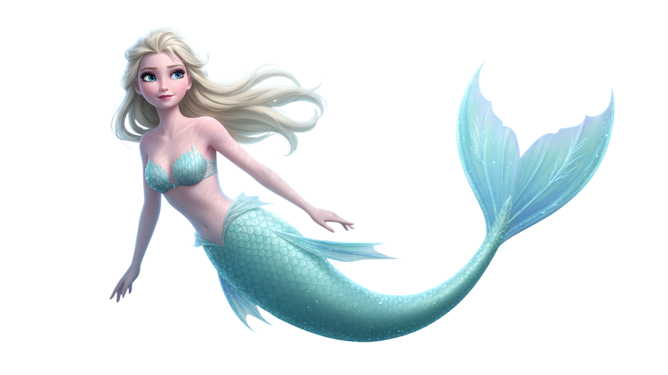 mermaid elsa Blank Meme Template