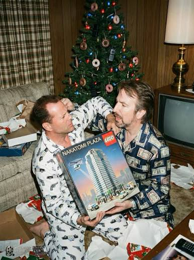 Hans Gruber John Mcclaine on Christmas Morning Blank Meme Template