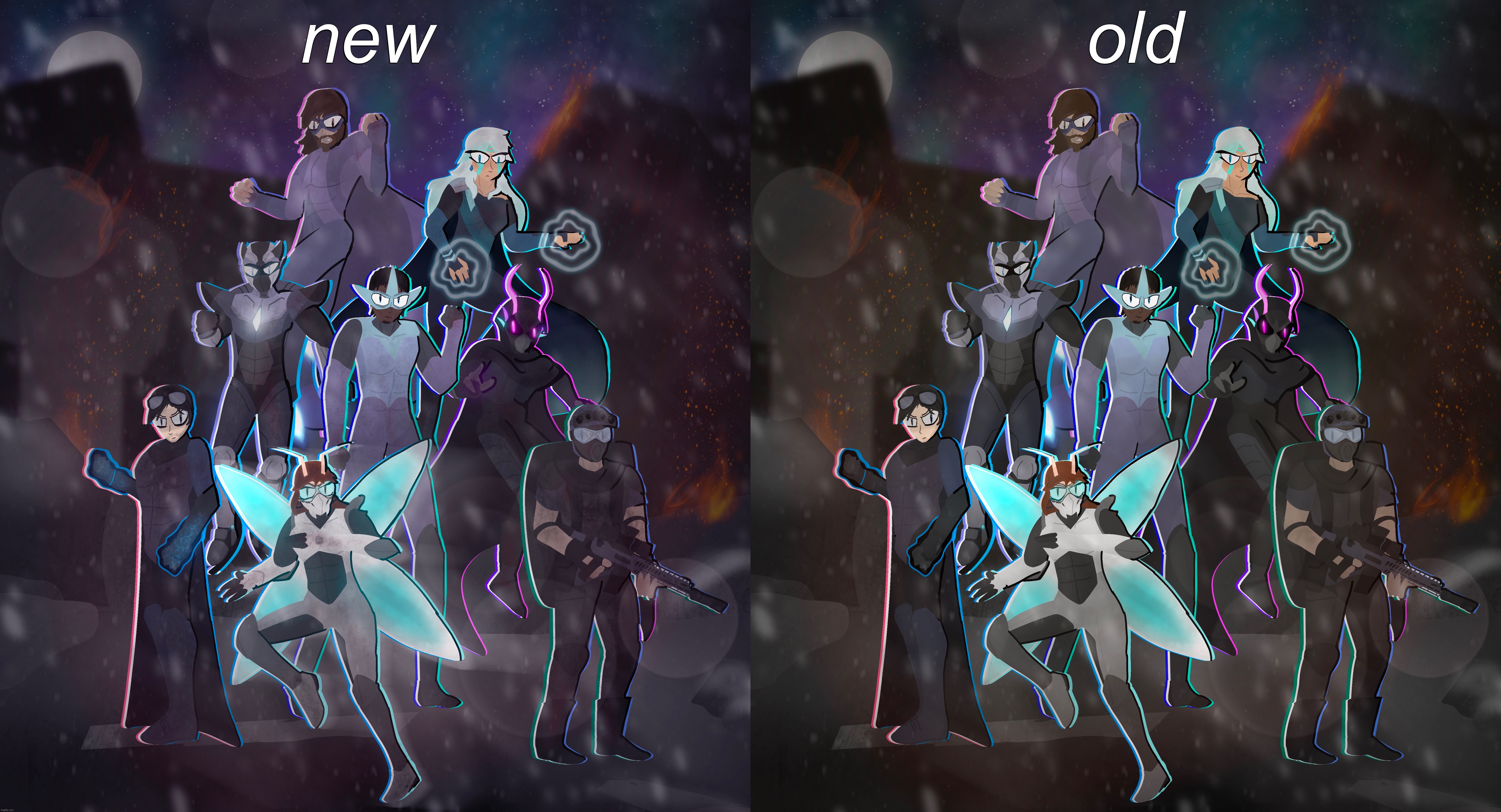 newer, freshly re-rendered reference for the Pantheon | new; old | made w/ Imgflip meme maker