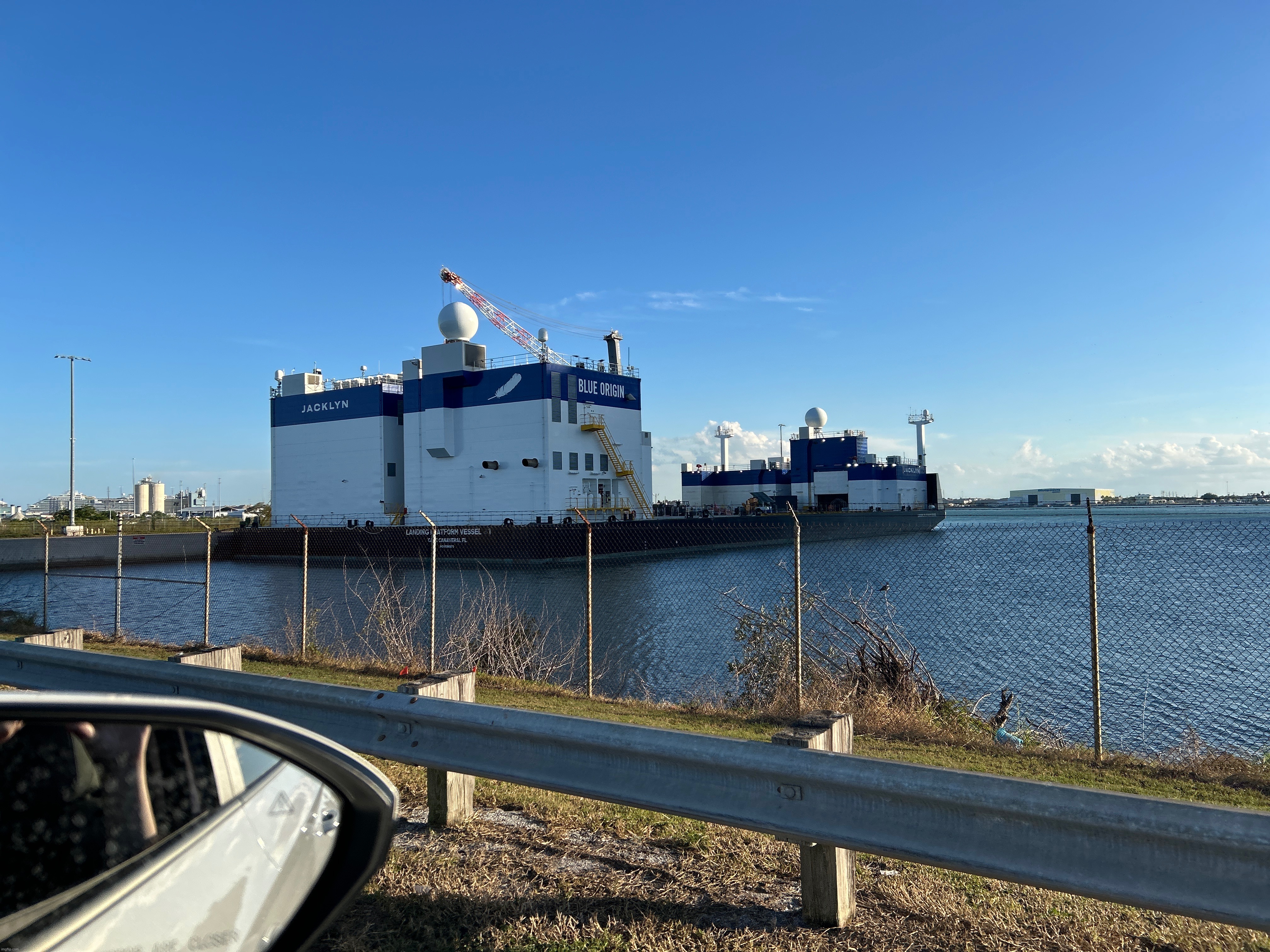 Just 1 month ago, an 189-foot tall, 23-foot wide monolinth from space successfully landed on this barge | made w/ Imgflip meme maker