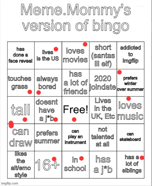 meme mommy bingo hehehe | image tagged in meme mommy bingo hehehe | made w/ Imgflip meme maker