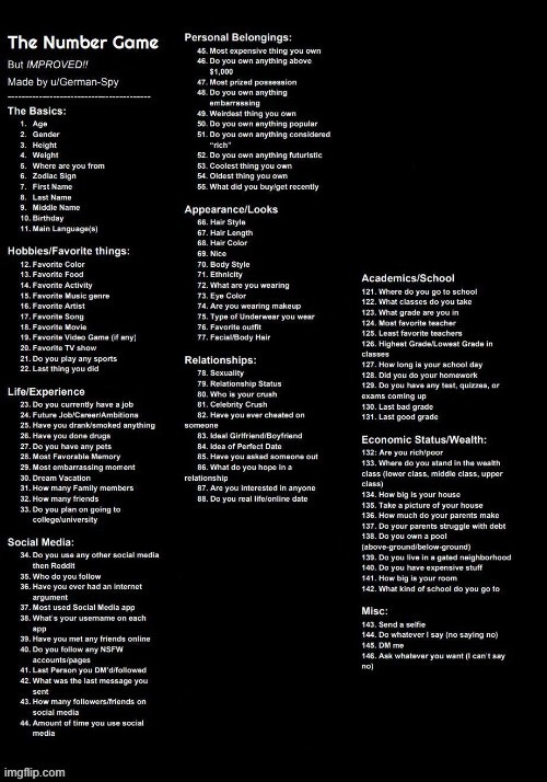 the number game (actually sexless this time) | image tagged in the number game actually sexless this time | made w/ Imgflip meme maker