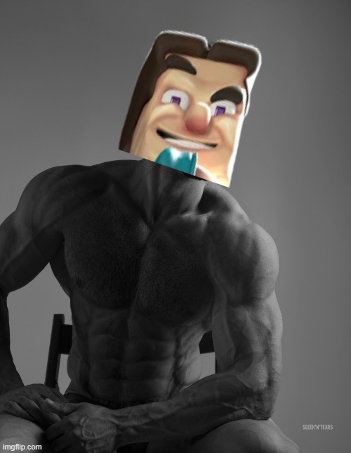Giga Chad grotesque steve (colored) | image tagged in giga chad,minecraft steve,grotesque steve,minecraft,based | made w/ Imgflip meme maker