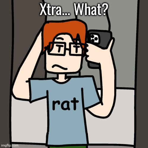 MC mirror selfie | Xtra... What? | image tagged in mc mirror selfie | made w/ Imgflip meme maker