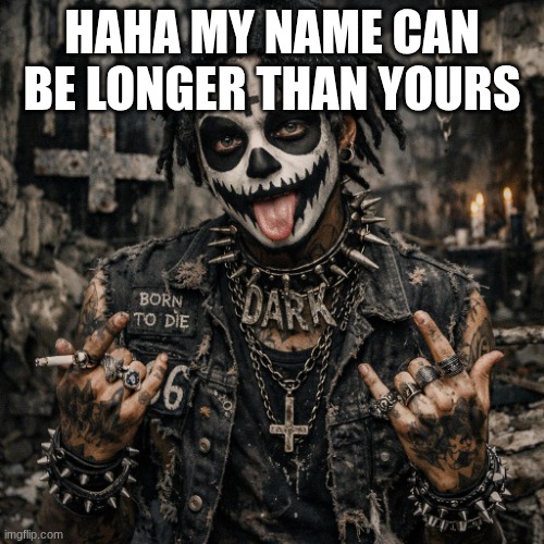 its a bad meme ik ik | HAHA MY NAME CAN BE LONGER THAN YOURS | image tagged in rock | made w/ Imgflip meme maker