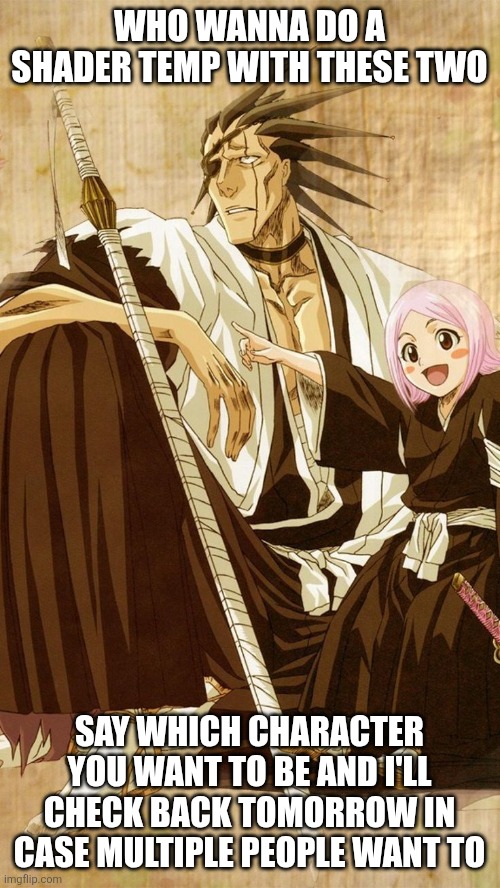 shoplifters when the shop is light | WHO WANNA DO A SHADER TEMP WITH THESE TWO; SAY WHICH CHARACTER YOU WANT TO BE AND I'LL CHECK BACK TOMORROW IN CASE MULTIPLE PEOPLE WANT TO | made w/ Imgflip meme maker