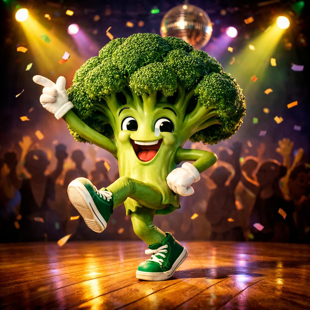 Broccoli dancing Blank Meme Template