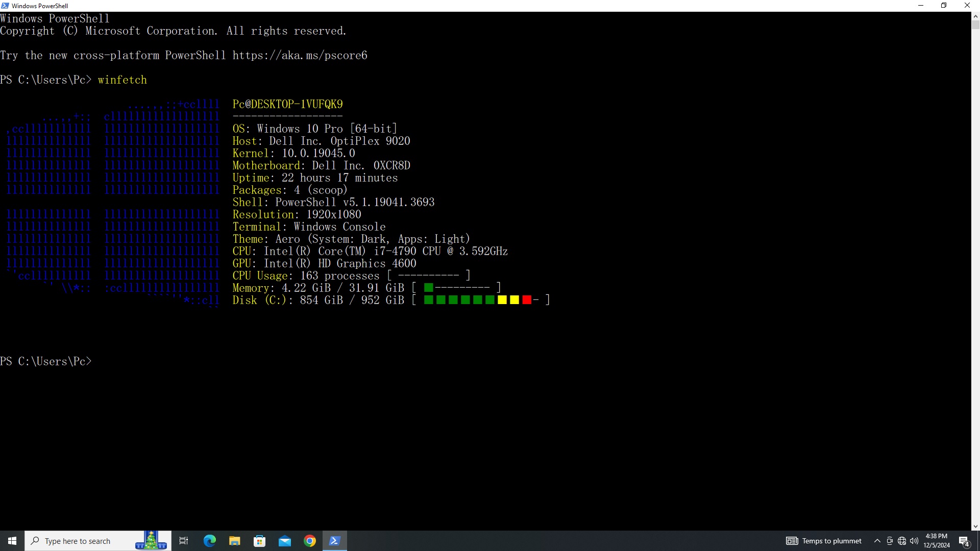 bandit's winfetch Blank Meme Template
