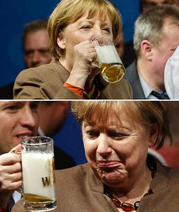 angela merkel beer Blank Meme Template