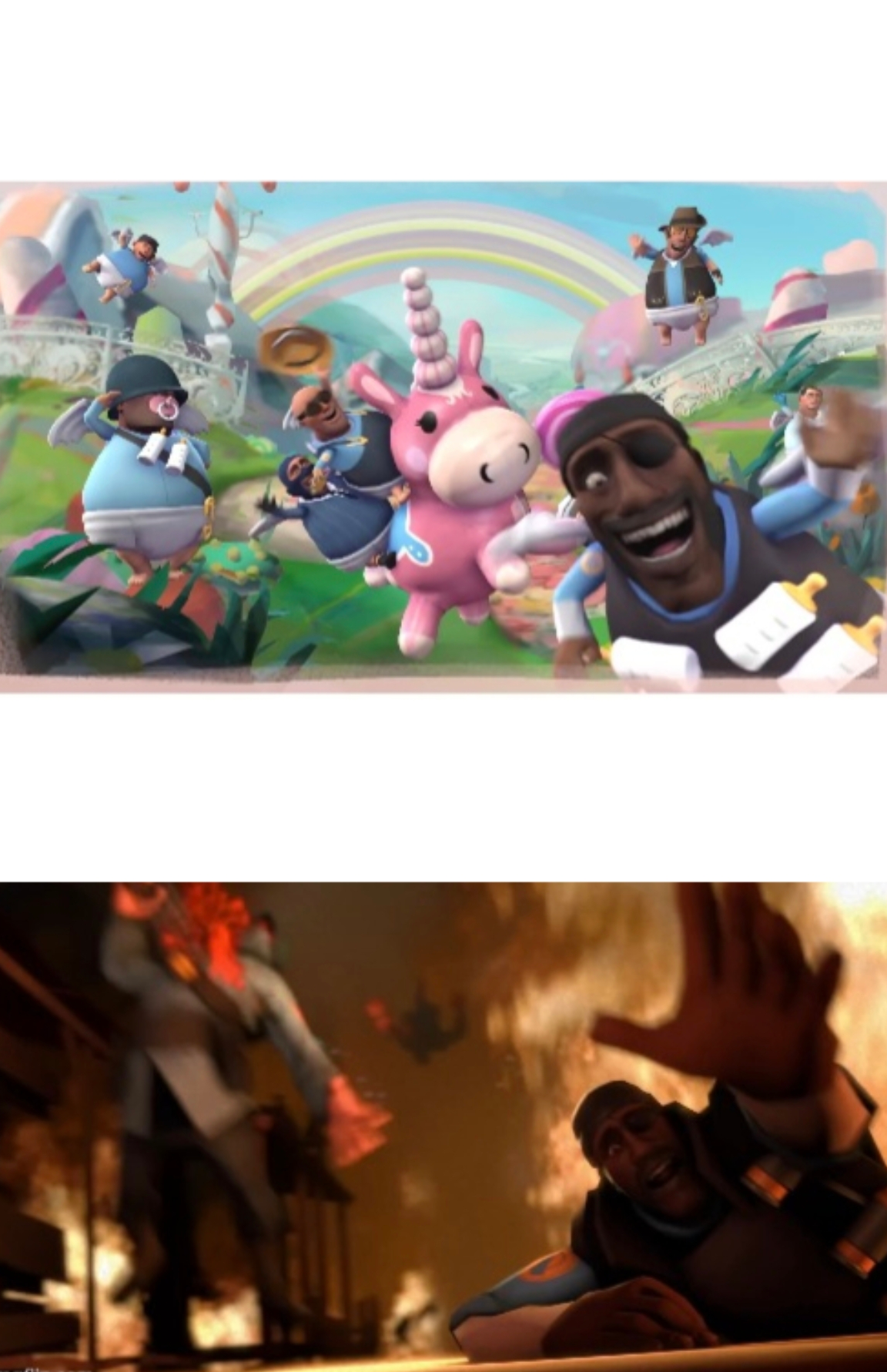 Meet the Pyro happy and hell picture Blank Meme Template