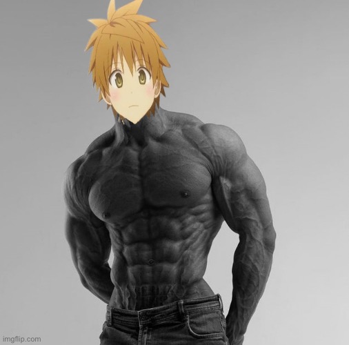 Rito yuuki giga chad | image tagged in gigachad | made w/ Imgflip meme maker