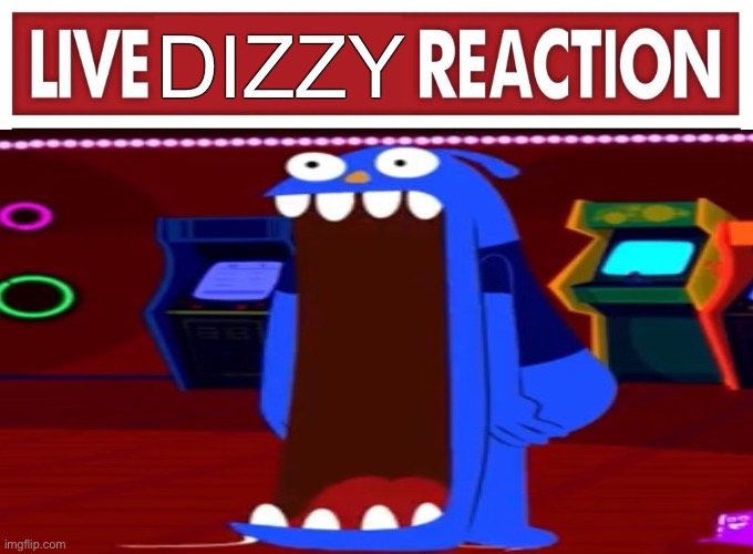 Live Dizzy Reaction | DIZZY | image tagged in live reaction,umigo,childhood,dizzy,obscure media | made w/ Imgflip meme maker