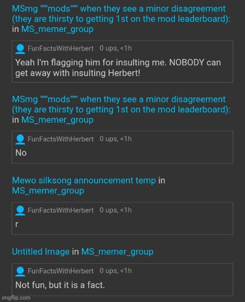 Herbert is not fond of fun facts | ImgflipPainUNOFFICAL | made w/ Imgflip meme maker