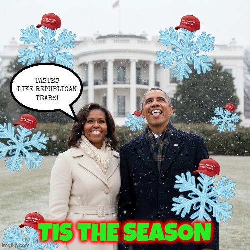 TIS THE SEASON | TASTES LIKE REPUBLICAN TEARS! TIS THE SEASON | image tagged in tis the season,omaba,maga,snowflakes,republican tears,happy holidays | made w/ Imgflip meme maker