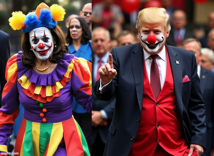 Different Clowns, same circus - Kamala Harris Donald Trump Blank Meme Template