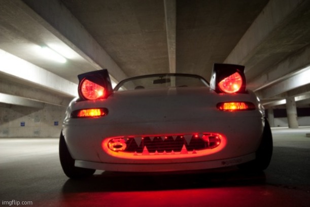 image tagged in evil angry miata | made w/ Imgflip meme maker