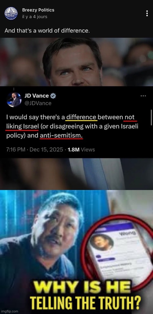 No srsly why is he? | image tagged in why is he telling the truth,palestine,middle east | made w/ Imgflip meme maker