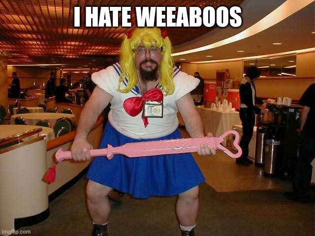 weeaboo | I HATE WEEABOOS | image tagged in weeaboo | made w/ Imgflip meme maker