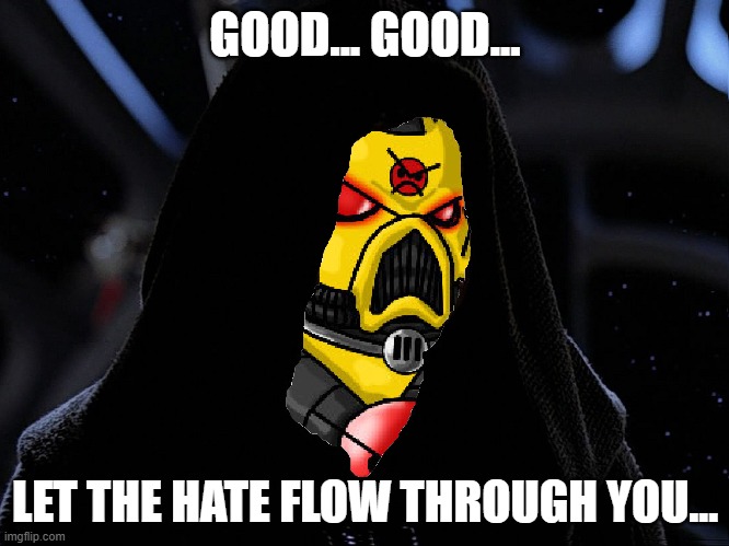 GOOD... GOOD... LET THE HATE FLOW THROUGH YOU... | made w/ Imgflip meme maker
