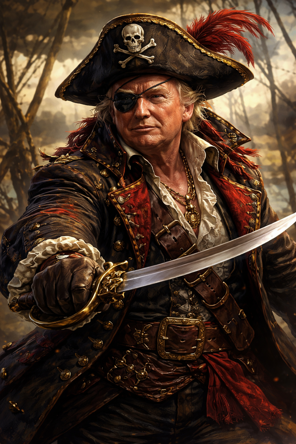 Trump, leader of Somali pirates Blank Meme Template