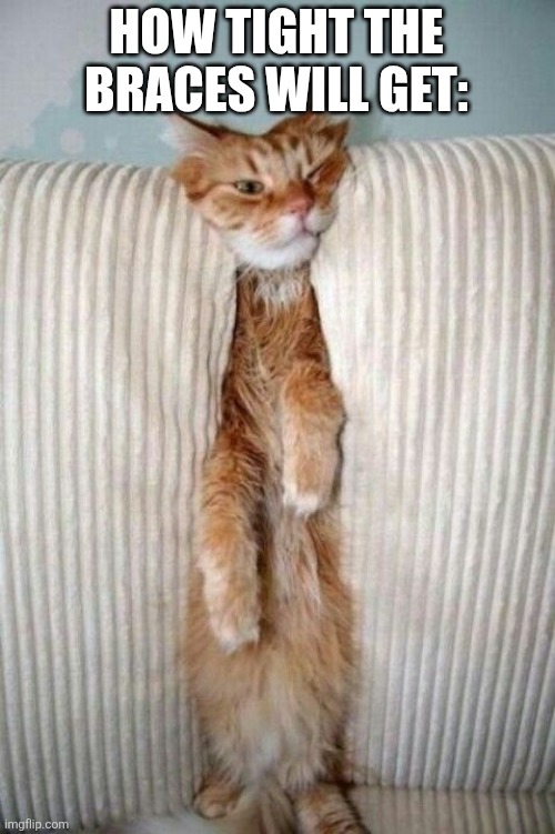 Standing room only | HOW TIGHT THE BRACES WILL GET: | image tagged in standing room only | made w/ Imgflip meme maker