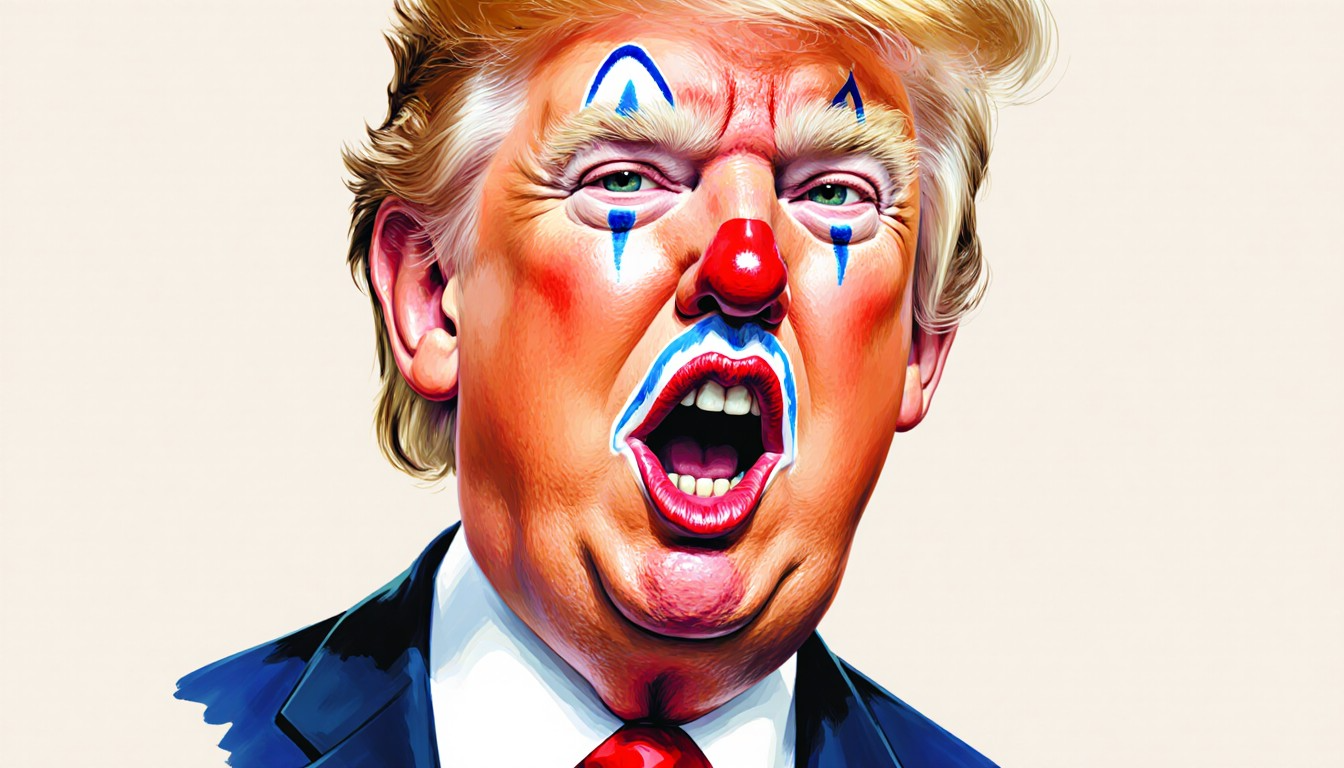Donald Trump clown face clownface Blank Meme Template