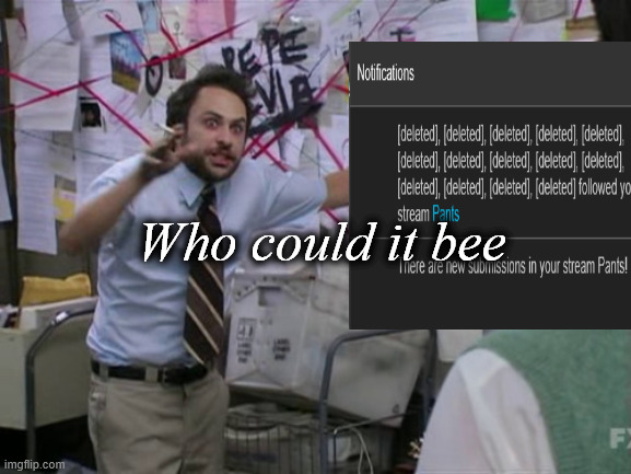 Well well well | Who could it bee | image tagged in charlie day | made w/ Imgflip meme maker