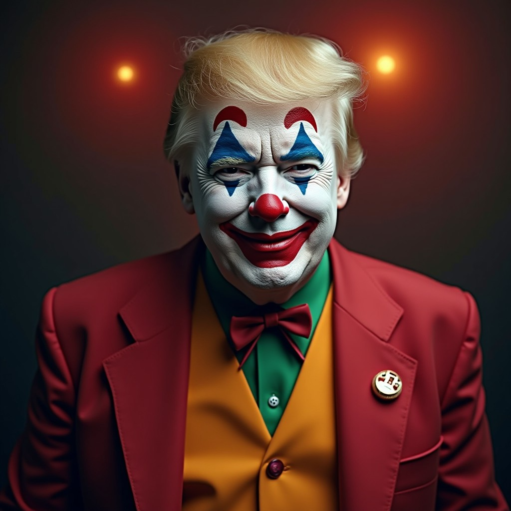 Donald Trump Joker clown face clownface Blank Meme Template