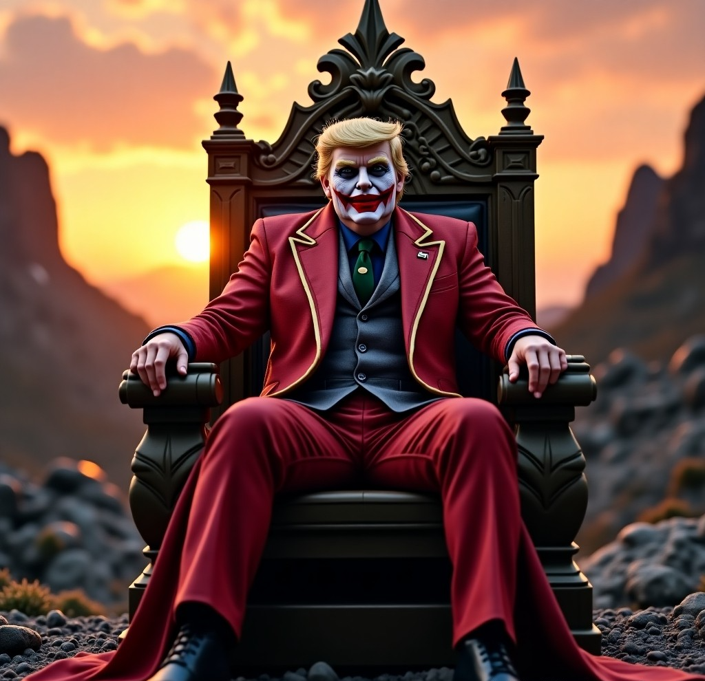 Donald Trump Joker clown face chaos Blank Meme Template