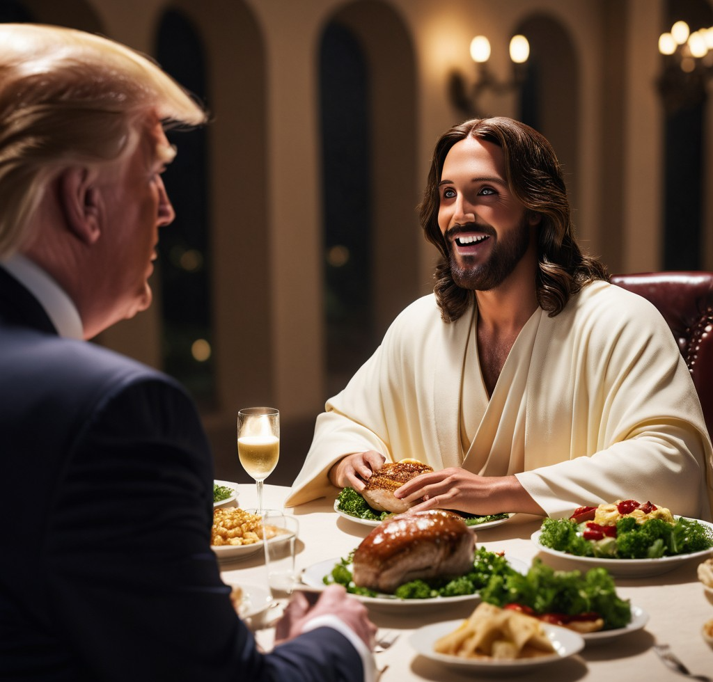 Donald Trump Jesus Christ Last supper Blank Meme Template