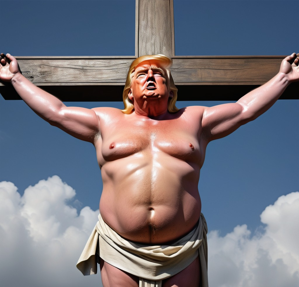 Donald Trump Jesus Crucified Blank Meme Template