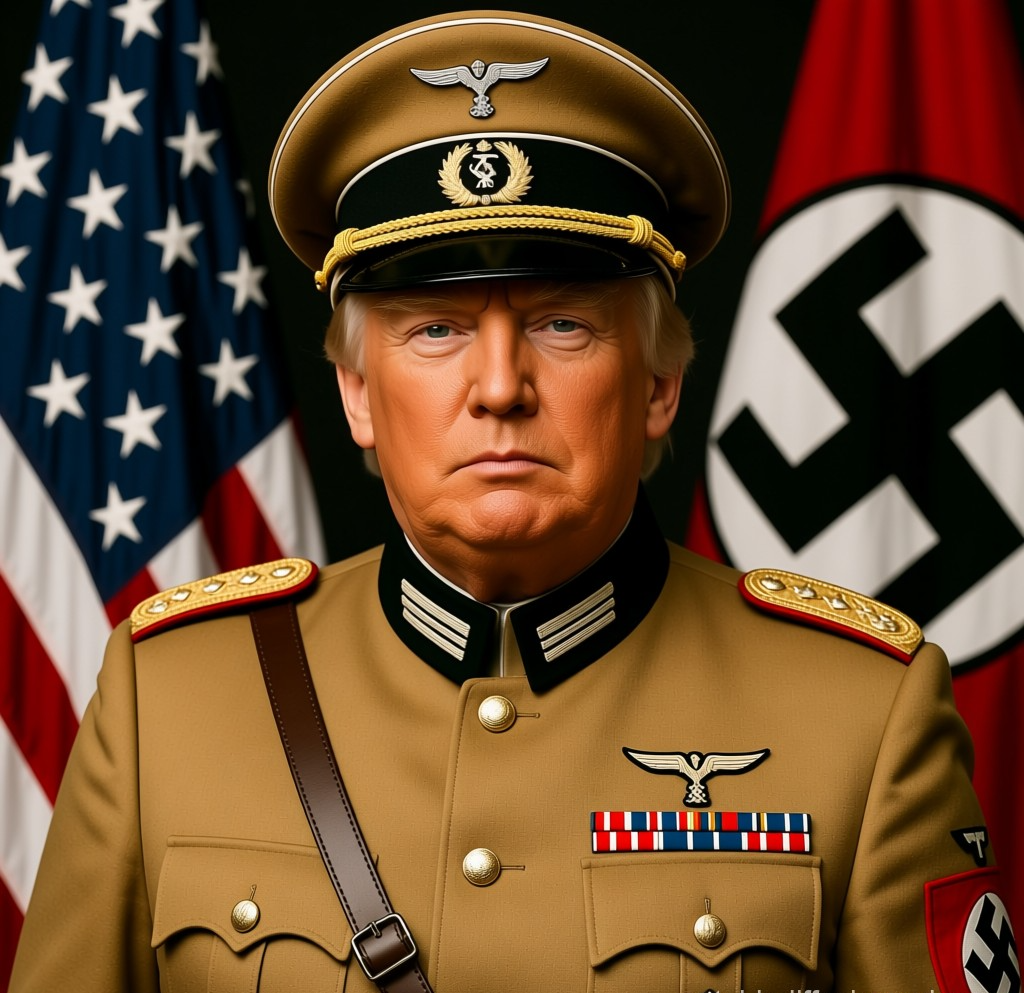 Donald Trump Nazi Uniform Hitler Blank Meme Template