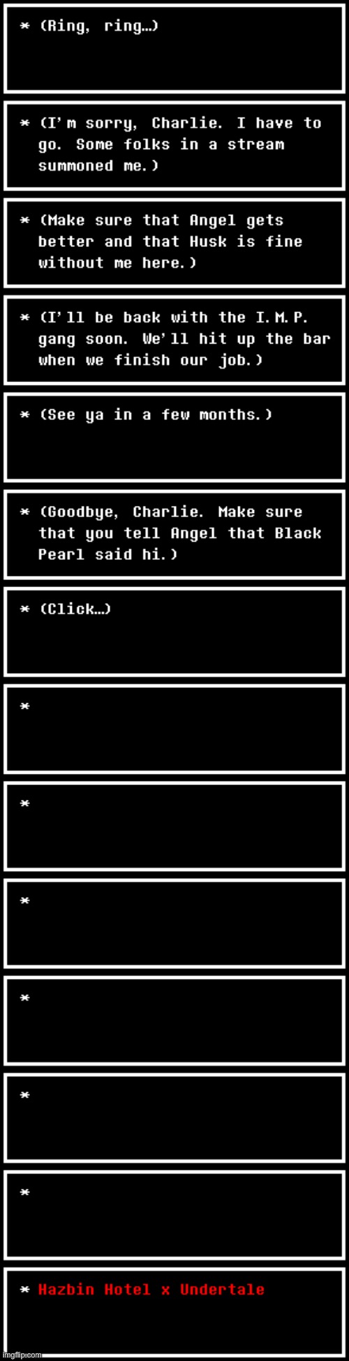 The original Black Pearl is coming. I made up my mind. Where’s Red or MC? | image tagged in crossover,hh x ut | made w/ Imgflip meme maker